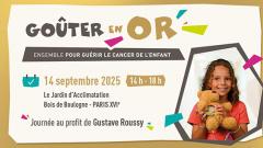 Affiche goûter en or - 14 septzembre 2025 - jardin d'acclimatation - Bois de Boulogne